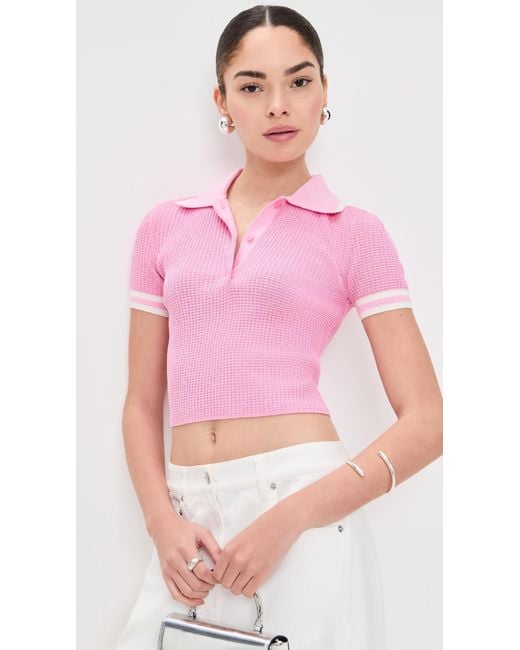 Jonathan Simkhai Pink Whitten Polo