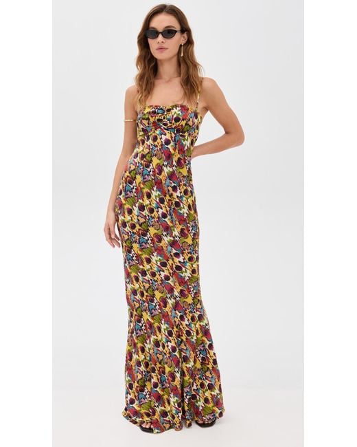 Saloni Multicolor Renee Long Dress