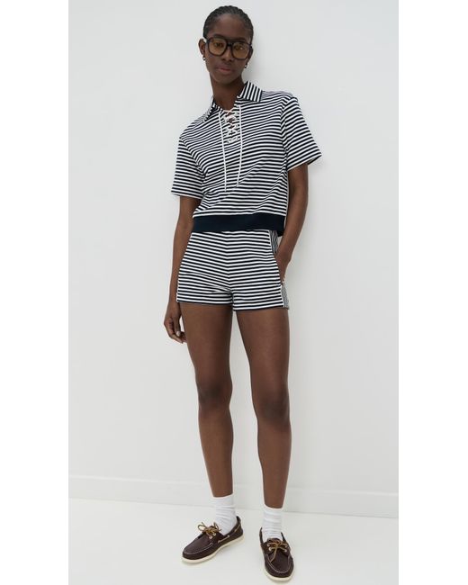 ALIGNE Black Omari Stripe Shorts