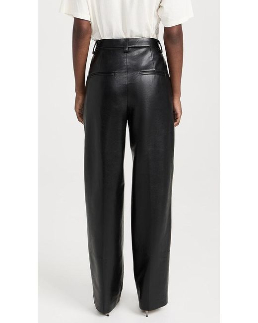 Anine Bing Carmen Recycled Leather Pants in Black | Lyst