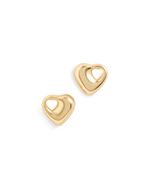 Madewell Multicolor Puffy Cut Out Heart Stud Earrings