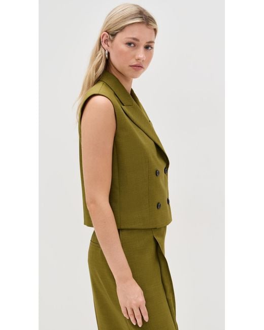 Theory Green Peak Vest