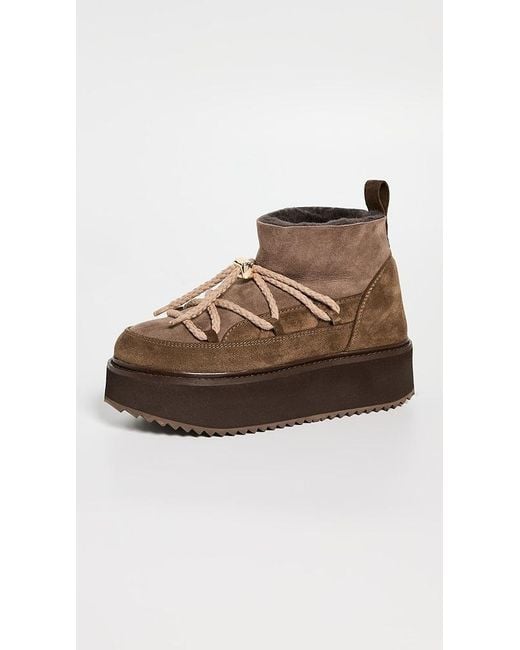 Inuikii Brown Classic Low Platform Boots