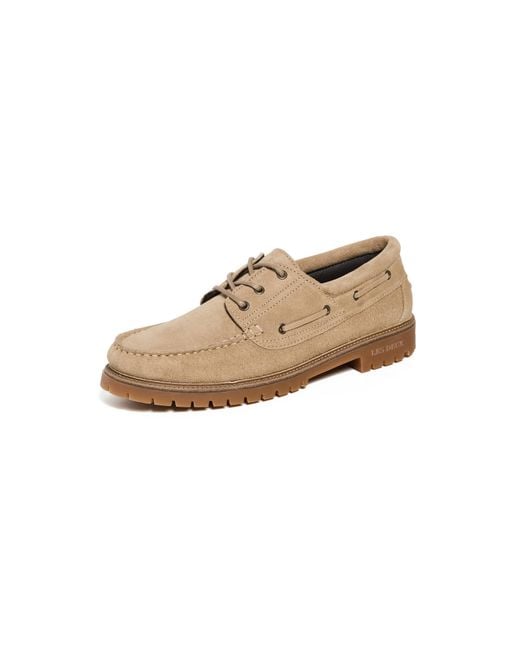 Les Deux White Taylor Suede Boat Shoes for men