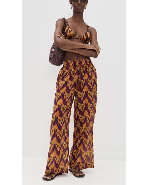 Ulla Johnson Brown Kianna String Tringle Bikini Top