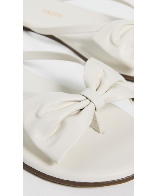 TKEES Black Lily Oversized Bow Flip Flops