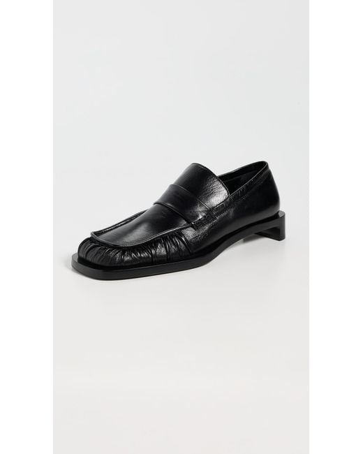Jil Sander Black Heeled Loafers