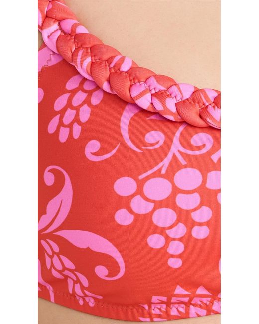 RHODE Pink Bibi Bikini Top