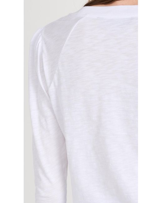 Veronica Beard White Mason Baseball Tee