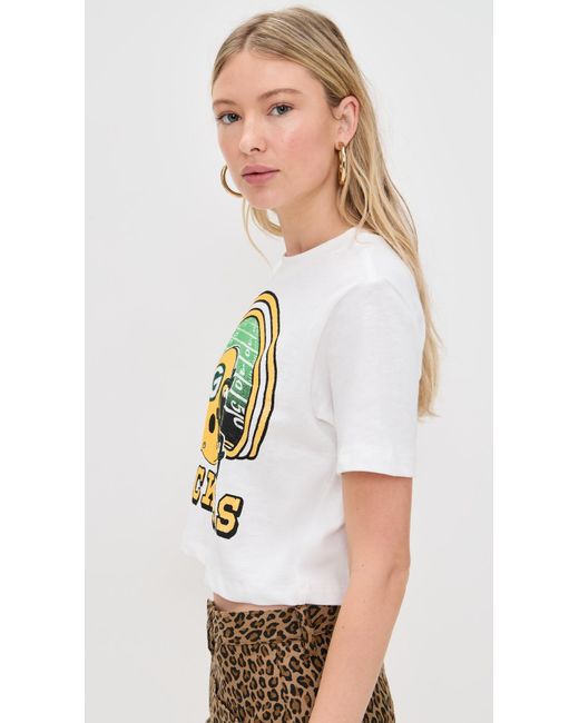 Junk Food Multicolor Packers Game Time Mn Crop Tee