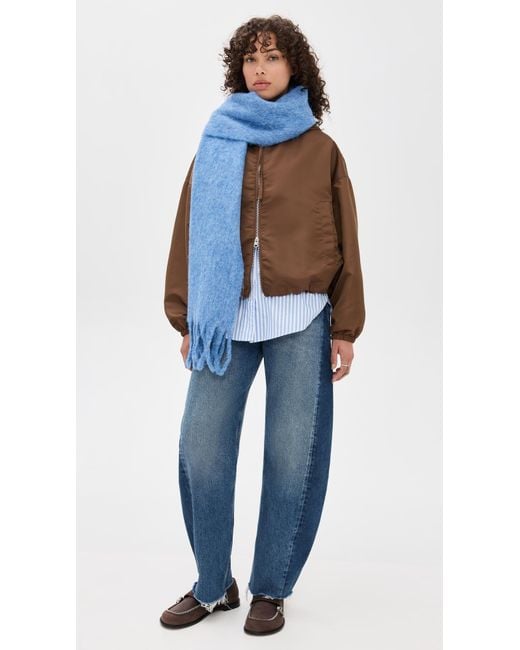 Hat Attack Blue Cozy Solid Scarf
