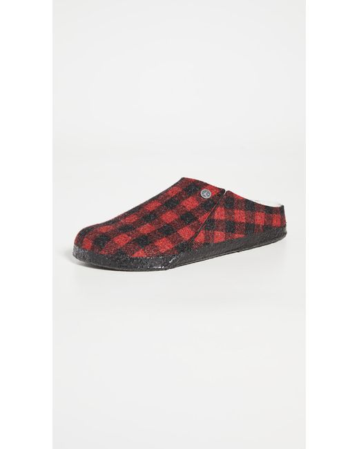 birkenstock zermatt red plaid