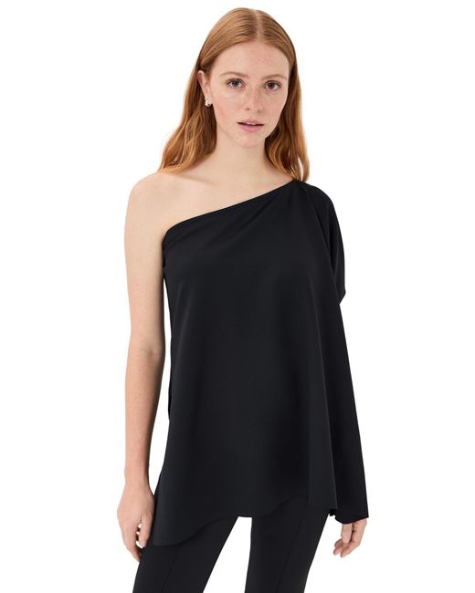 Rosetta Getty Black One Shoulder Caftan Top