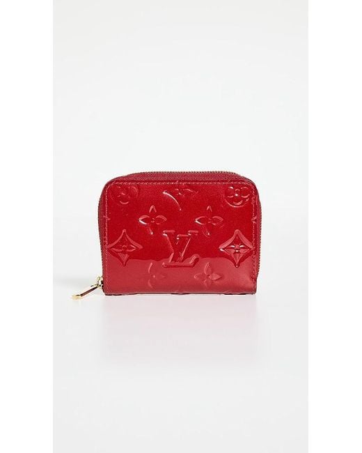 What Goes Around Comes Around Louis Vuitton Red Vernis Zippy Coin Purse