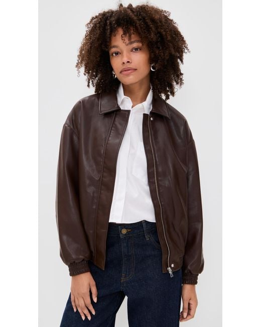 Enza Costa Brown Leather Jacket