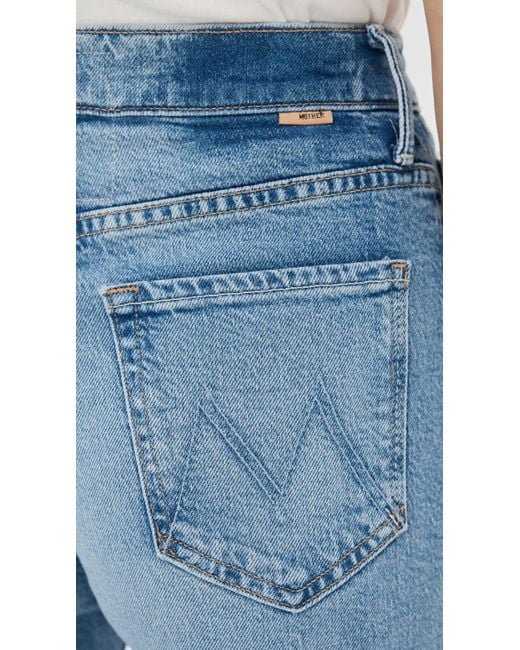 Mother Blue Petite Lil Lasso Sneak Jeans