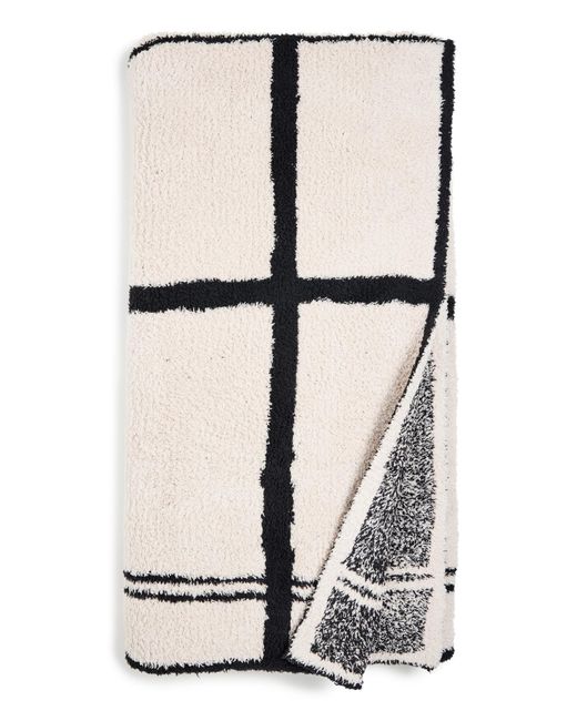 Barefoot Dreams Black Cozychic Grid Plaid Throw