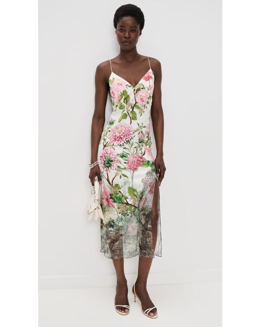 Alice + Olivia Julietta Cutaway Lace Slip Dress | Lyst
