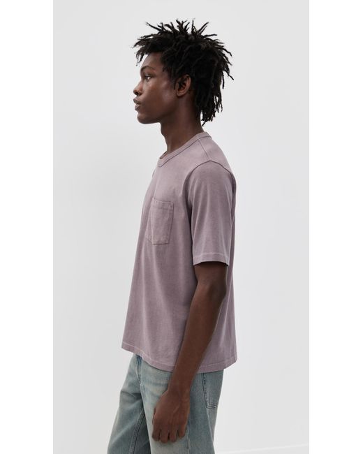 Corridor NYC Purple Garment Dyed Tee for men