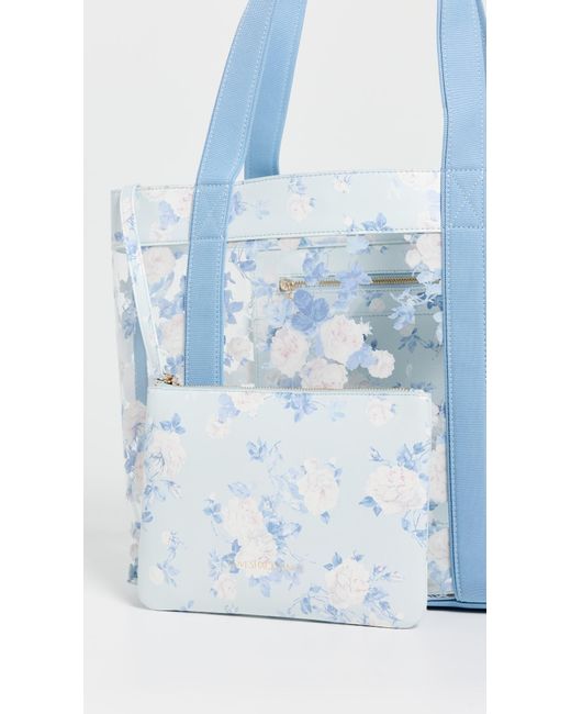LoveShackFancy Blue Marjorie Tote