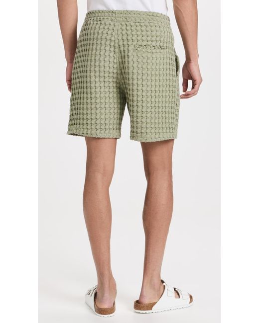 Oas Green Porto Waffe Shorts for men