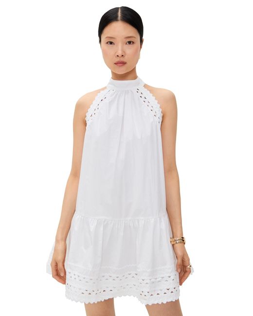 English Factory Women's White Scallop Detailed Halter Mini Dress - magambanetwork.com English Factory Women's White Scallop Detailed Halter Mini Dress - magambanetwork.com