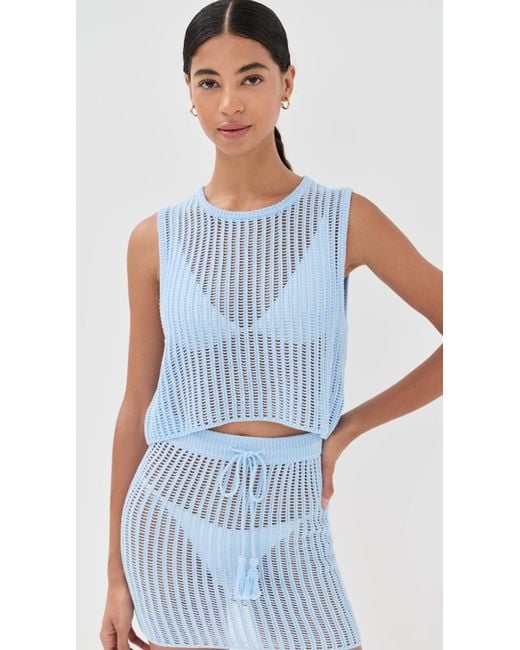LSPACE Blue Sander Top