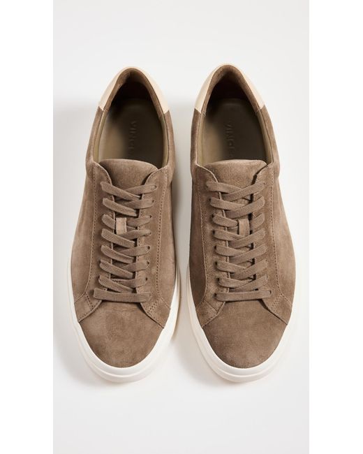 Vince Sneakers Mens 11.5M Brown Suede Leather Casual Shoes Lace Up Lined Vince S Fulton Sneaker Flint Suede 11.5 M in Brown for Men  main image 3