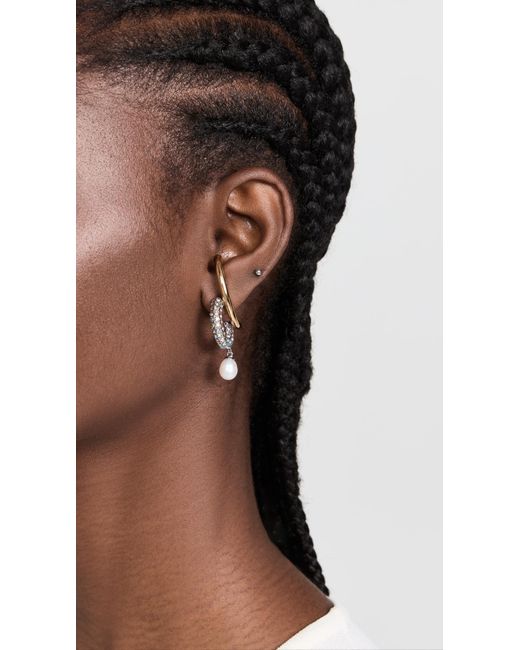 DEMARSON White Estella Earrings