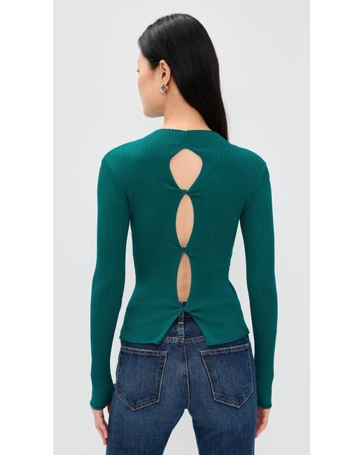 Le Bos Green Adele Knit Top