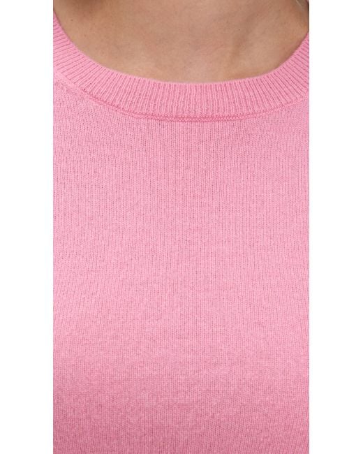 Reformation Pink Lian Cashmere Crew Sweater