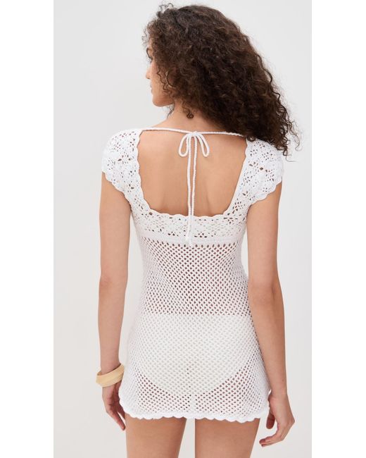 Frankie's Bikinis White Eloise Crochet Dress Angel's Meadow