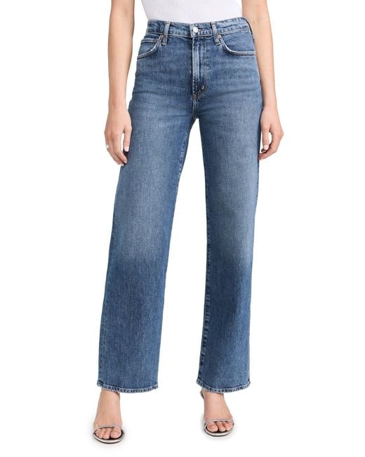 Agolde Blue Harper Mid Rise Jeans