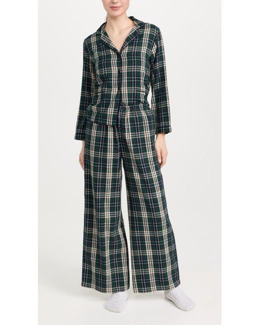 The Great Shrunken Top And Long Pajama Pants Set in Green | Lyst