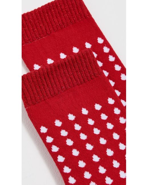 Stems Red Dots Crew Socks