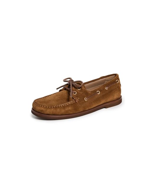 Gianvito Rossi Brown The Vande Boat Shoes