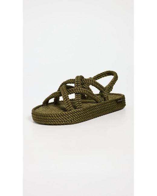 Bohonomad Green Bodrum Platform Sandals