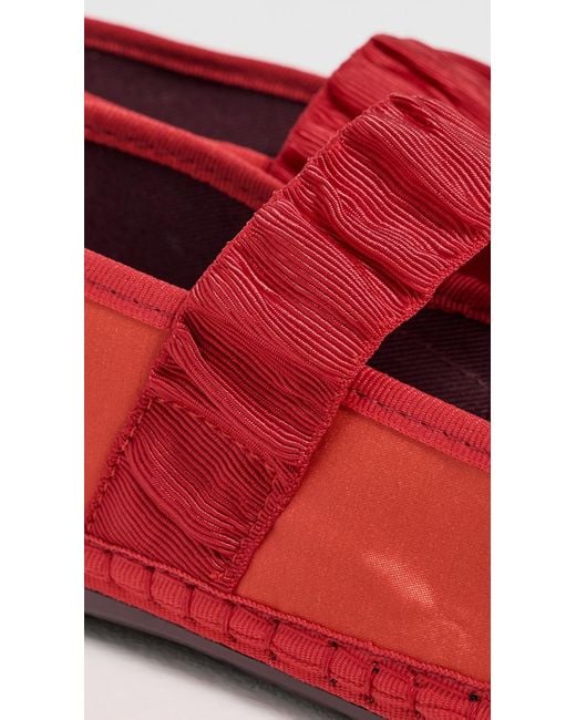 Flabelus Red Mafalda Ruffle Flats