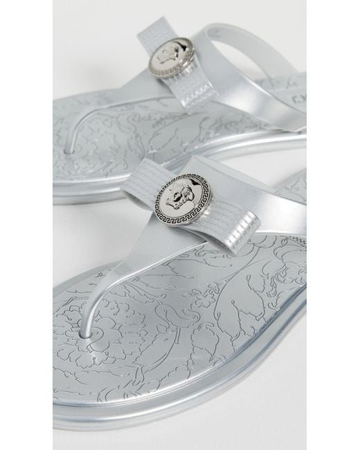 Versace Black Fabric Slides
