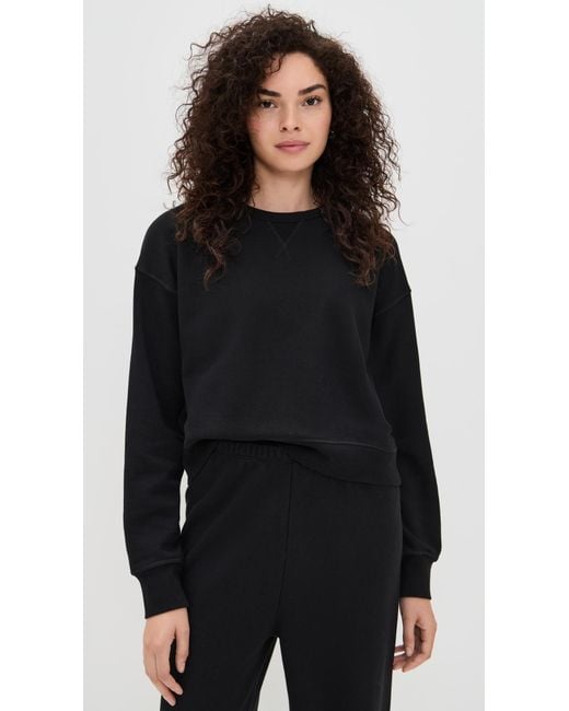 La Ligne Black Cropped James Sweatshirt