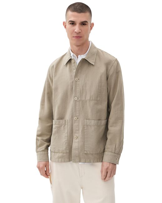 Norse Projects Natural Julian Cotton Linen Overshirt for men