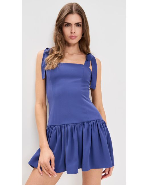 Amanda Uprichard Blue Rudi Dress
