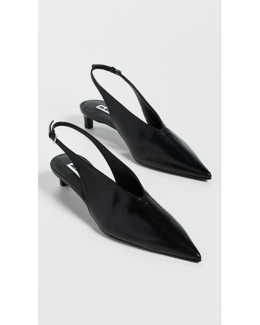 Jil Sander Black Sling Back Heels