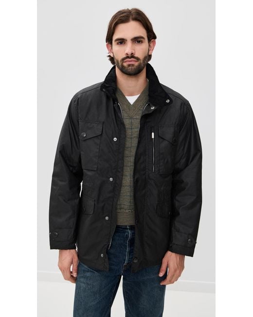 Barbour Black Sapper Wax Jacket for men