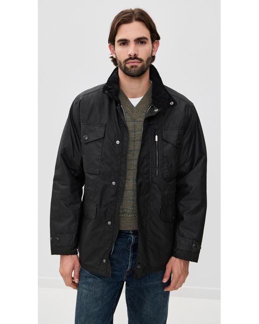 Barbour Black Sapper Wax Jacket for men