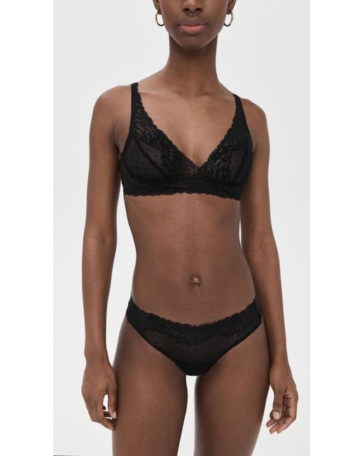 Commando Black Double Take Lace Thong