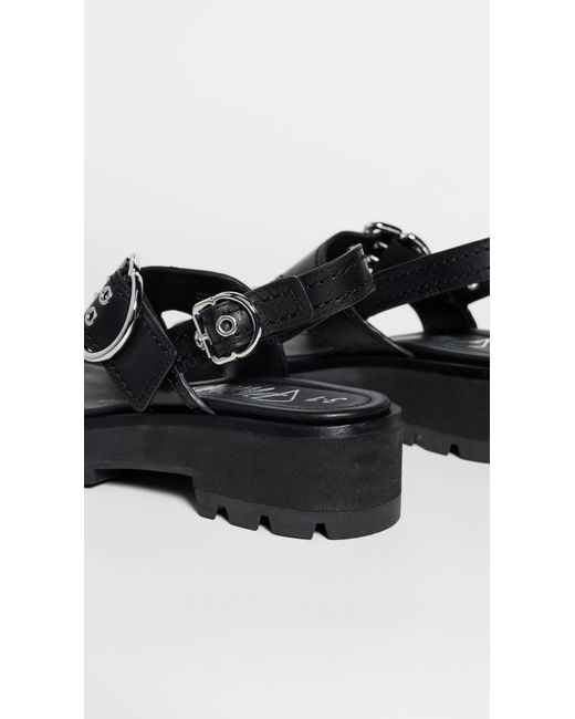 3.1 Phillip Lim Z-Strap Lug Sole Sandals in Black | Lyst