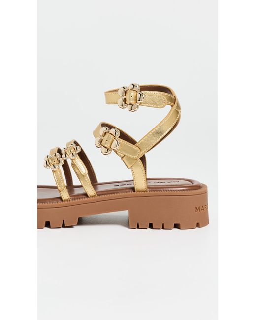 Marc Jacobs Metallic The Kiki Gladiator Sandals