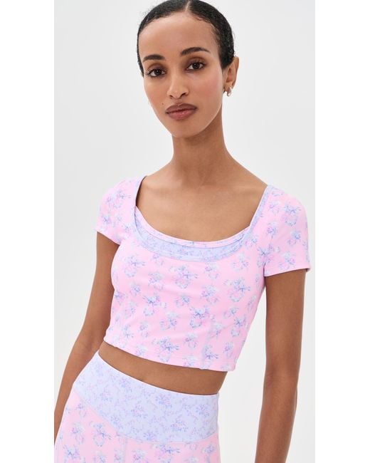 LoveShackFancy Red Lianelle Top