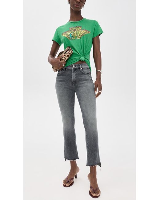 Mother Blue Insider Crop Step Chew Jeans